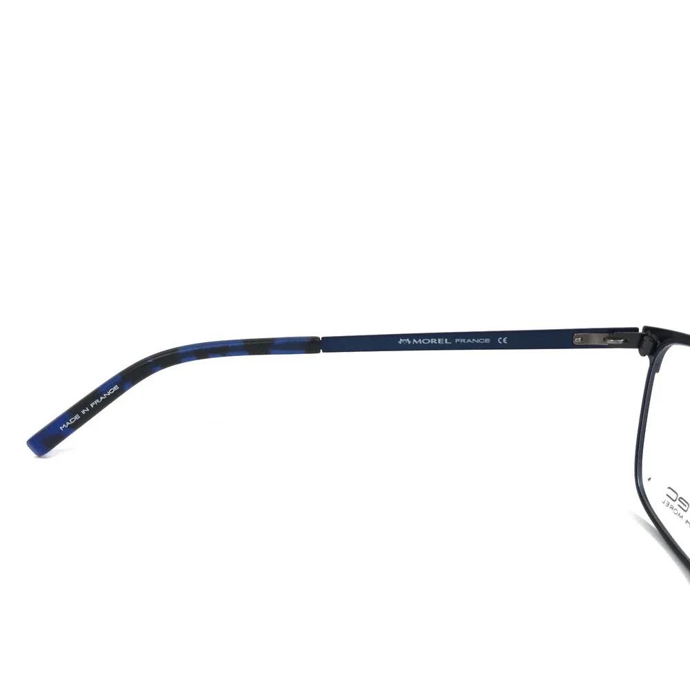 Lightec by Morel Eyeglasses Frames 30015L BG08 Black Blue Rectangle 53-19-140